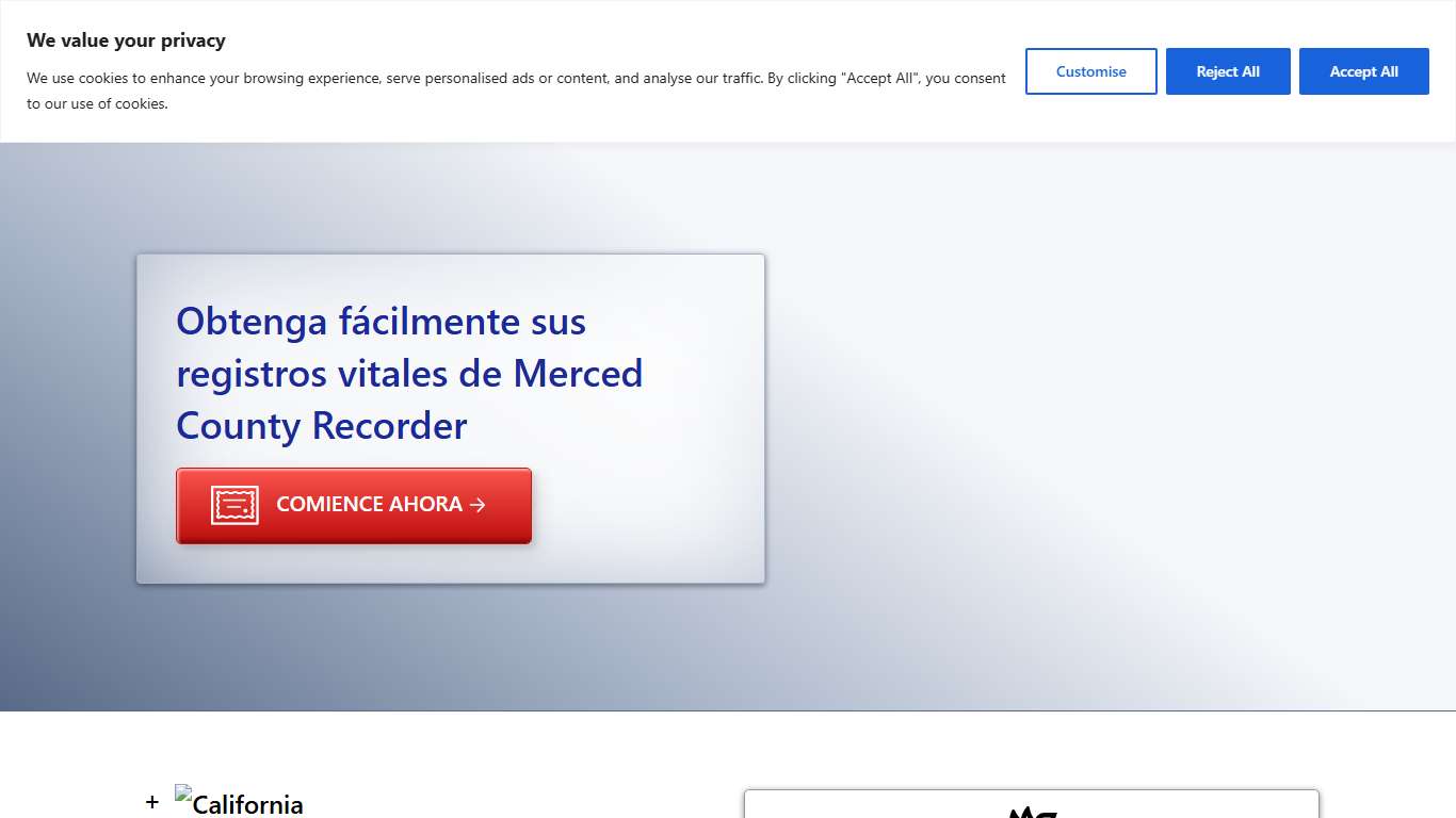 Merced County Recorder (CA) Order Certificates - VitalChek